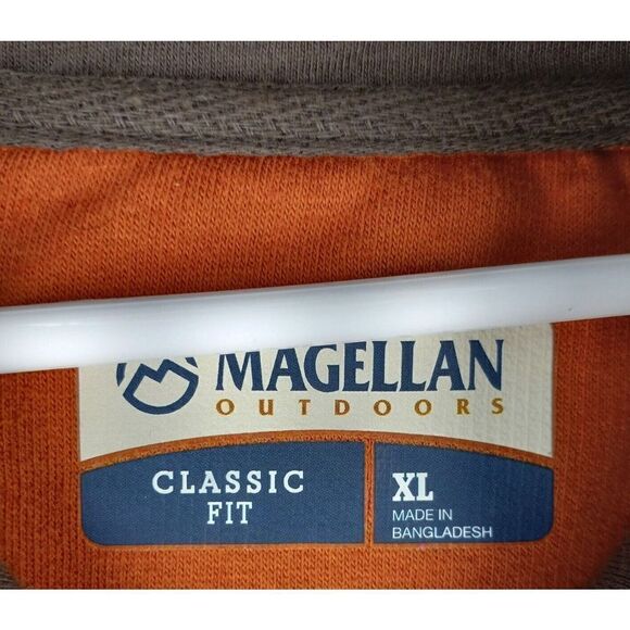 Magellan Hoodie Jacket Mens Xl Pullover Saltwater Redfish Chasin Tail Orange - Picture 6 of 7